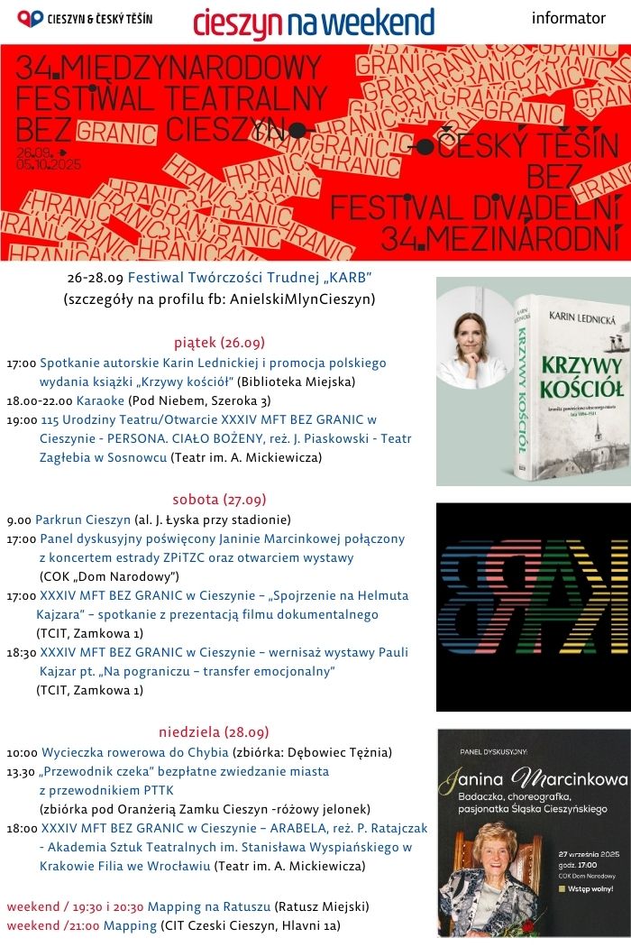 rozpiska weekendowa (mat. UM Cieszyn)